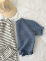 ［minirobe］Emblem 3/4 Sleeve Knit