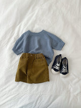 ［minirobe］Emblem 3/4 Sleeve Knit