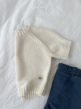 ［minirobe］Emblem 3/4 Sleeve Knit