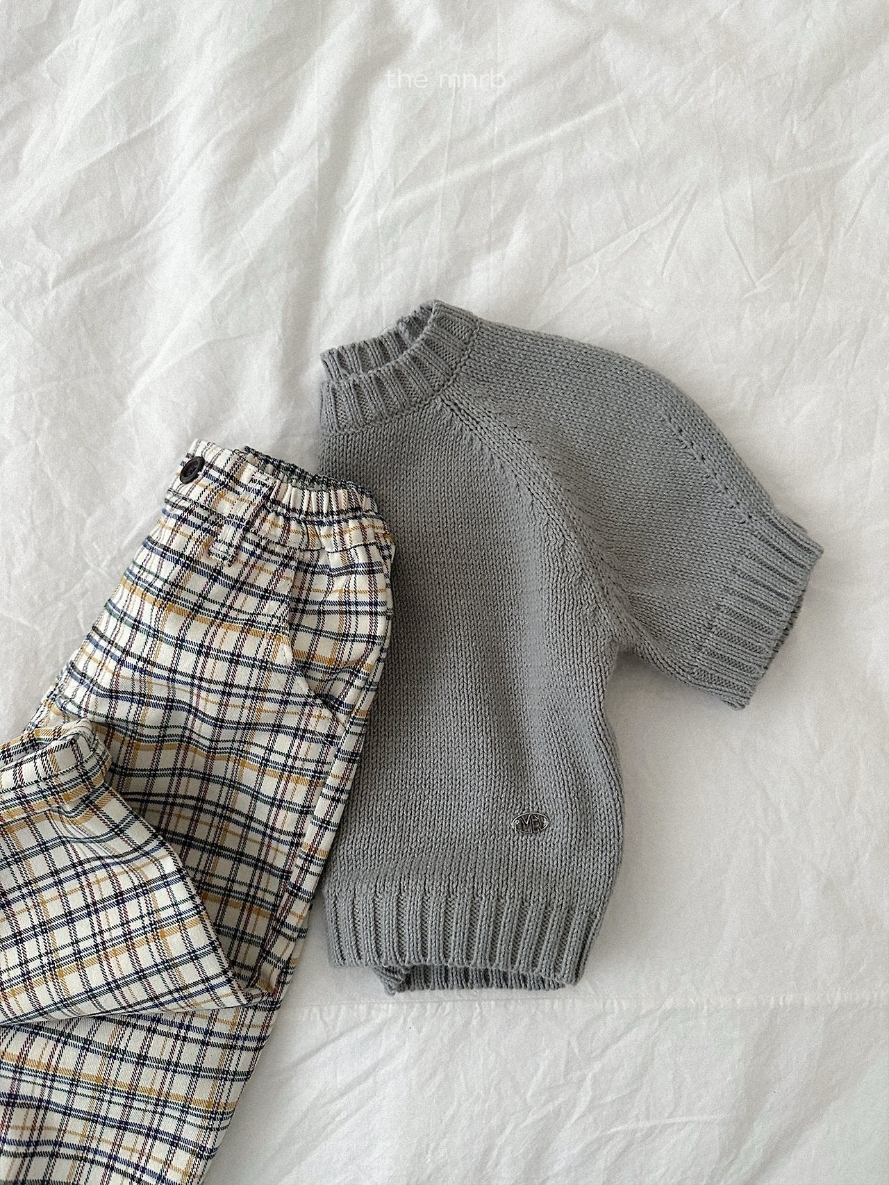 ［minirobe］Emblem 3/4 Sleeve Knit