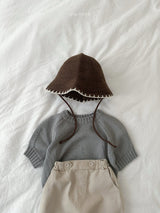 ［minirobe］Emblem 3/4 Sleeve Knit