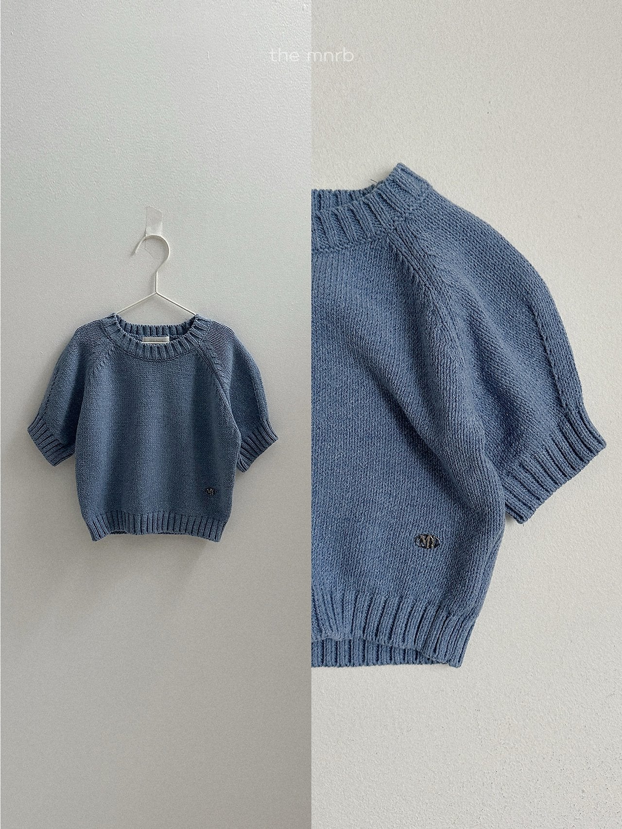 ［minirobe］Emblem 3/4 Sleeve Knit