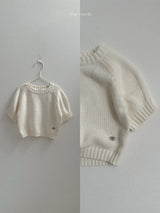 ［minirobe］Emblem 3/4 Sleeve Knit
