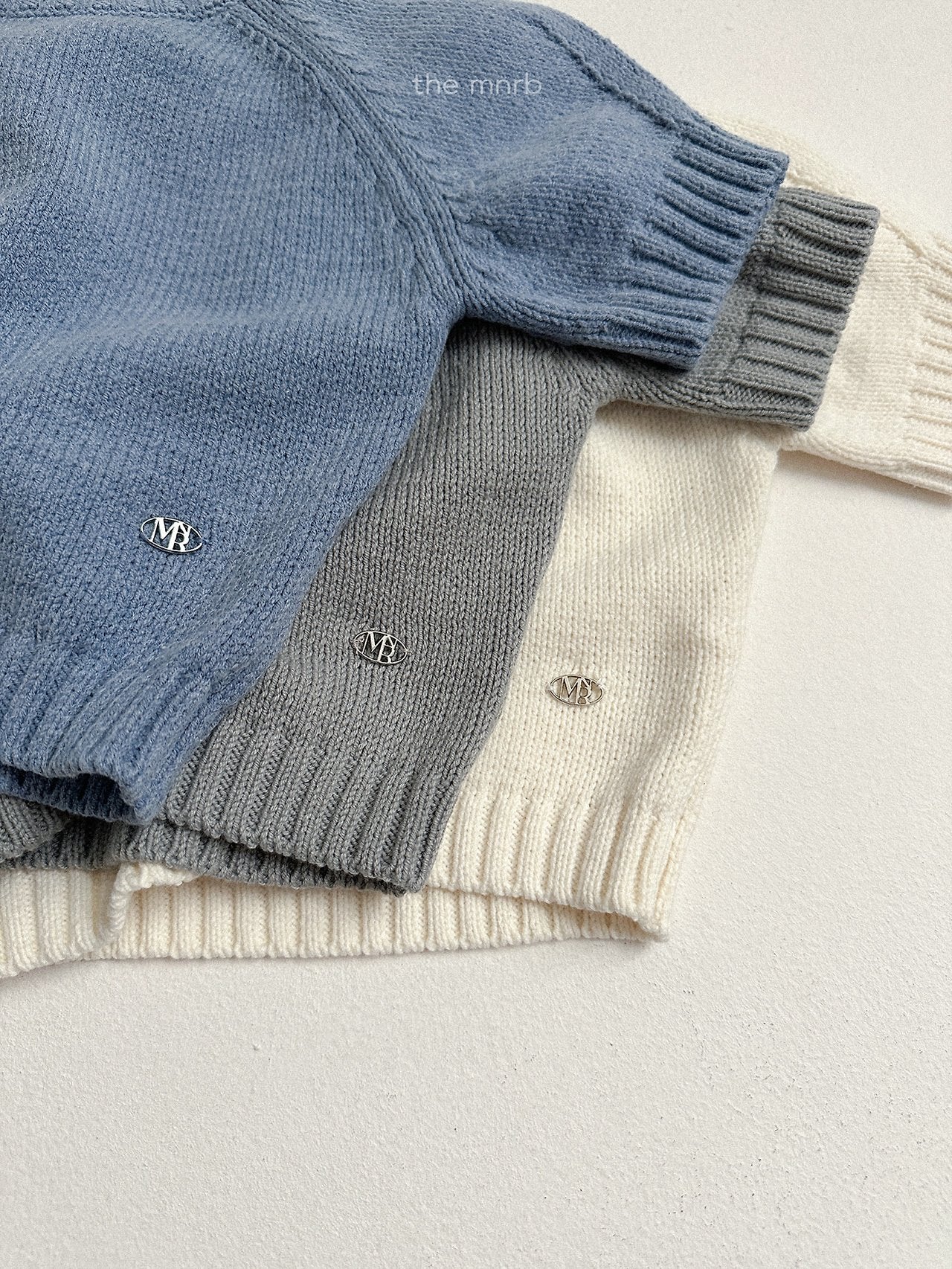 ［minirobe］Emblem 3/4 Sleeve Knit