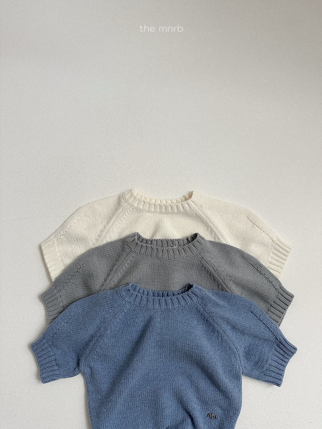 ［minirobe］Emblem 3/4 Sleeve Knit
