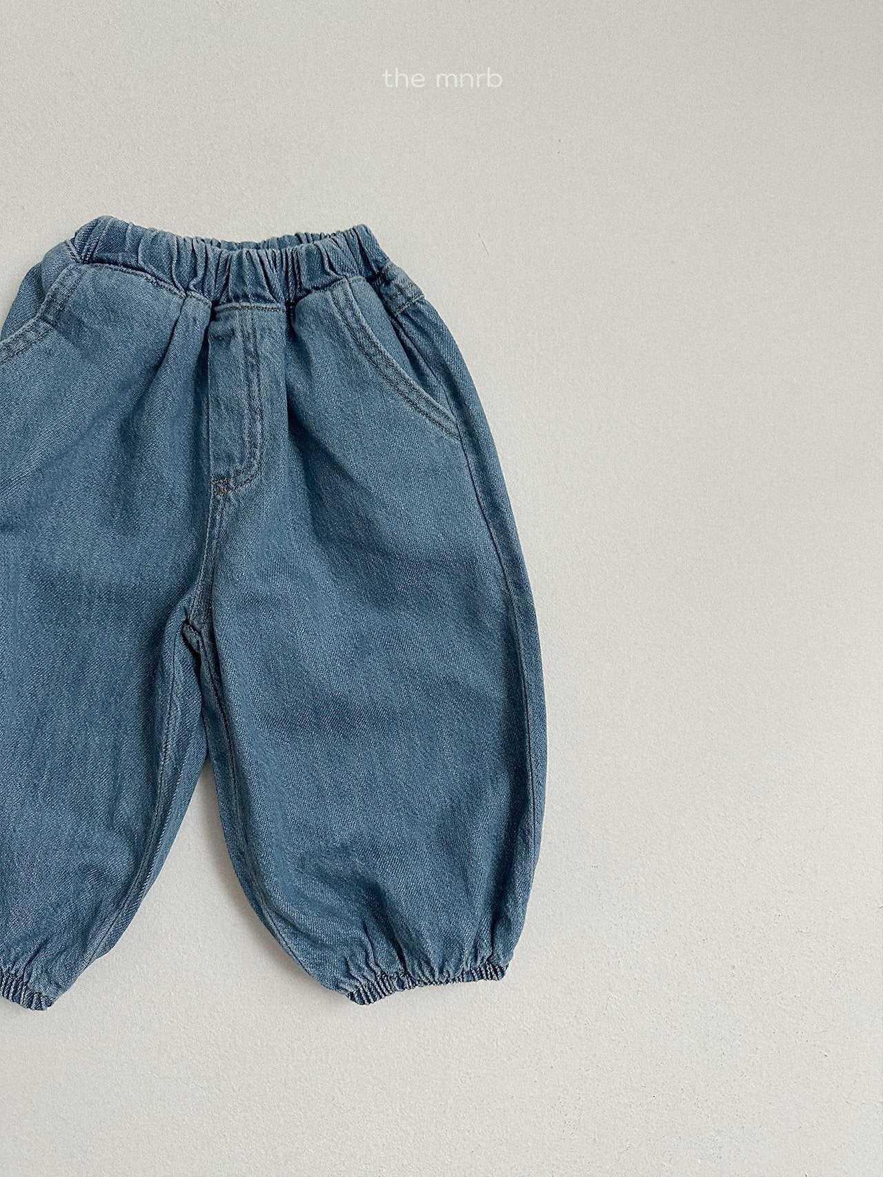 ［minirobe］Stitch Denim Jogger Pants