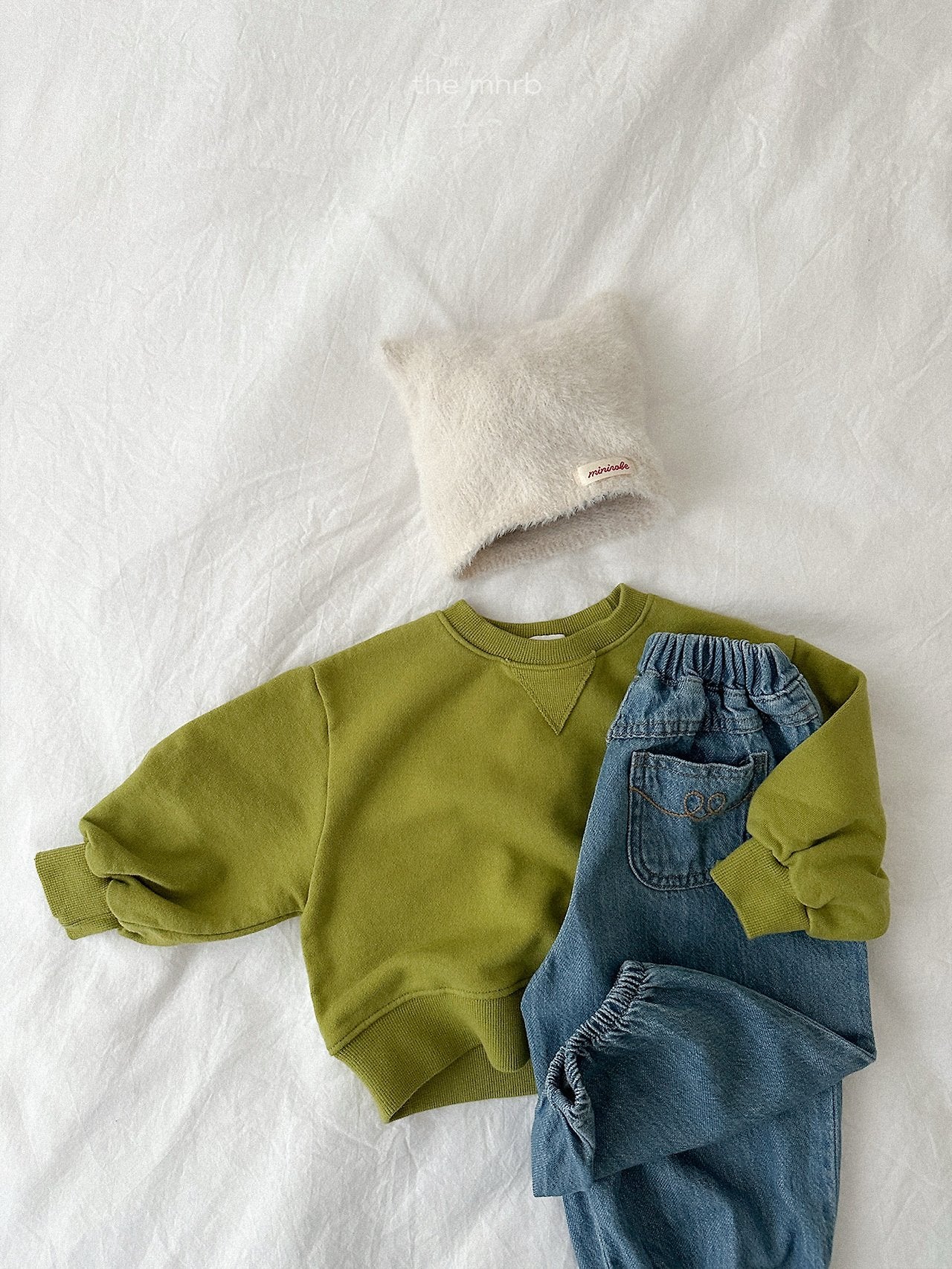 ［minirobe］Stitch Denim Jogger Pants