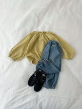 ［minirobe］Stitch Denim Jogger Pants