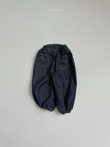 ［minirobe］Stitch Denim Jogger Pants