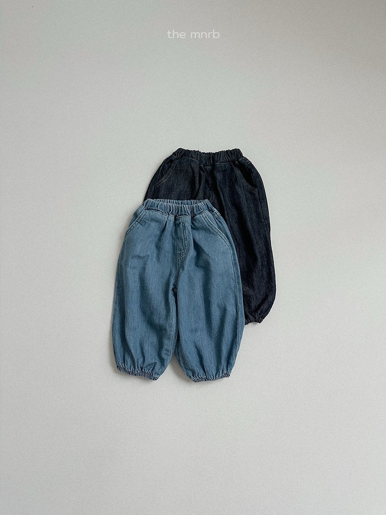 ［minirobe］Stitch Denim Jogger Pants
