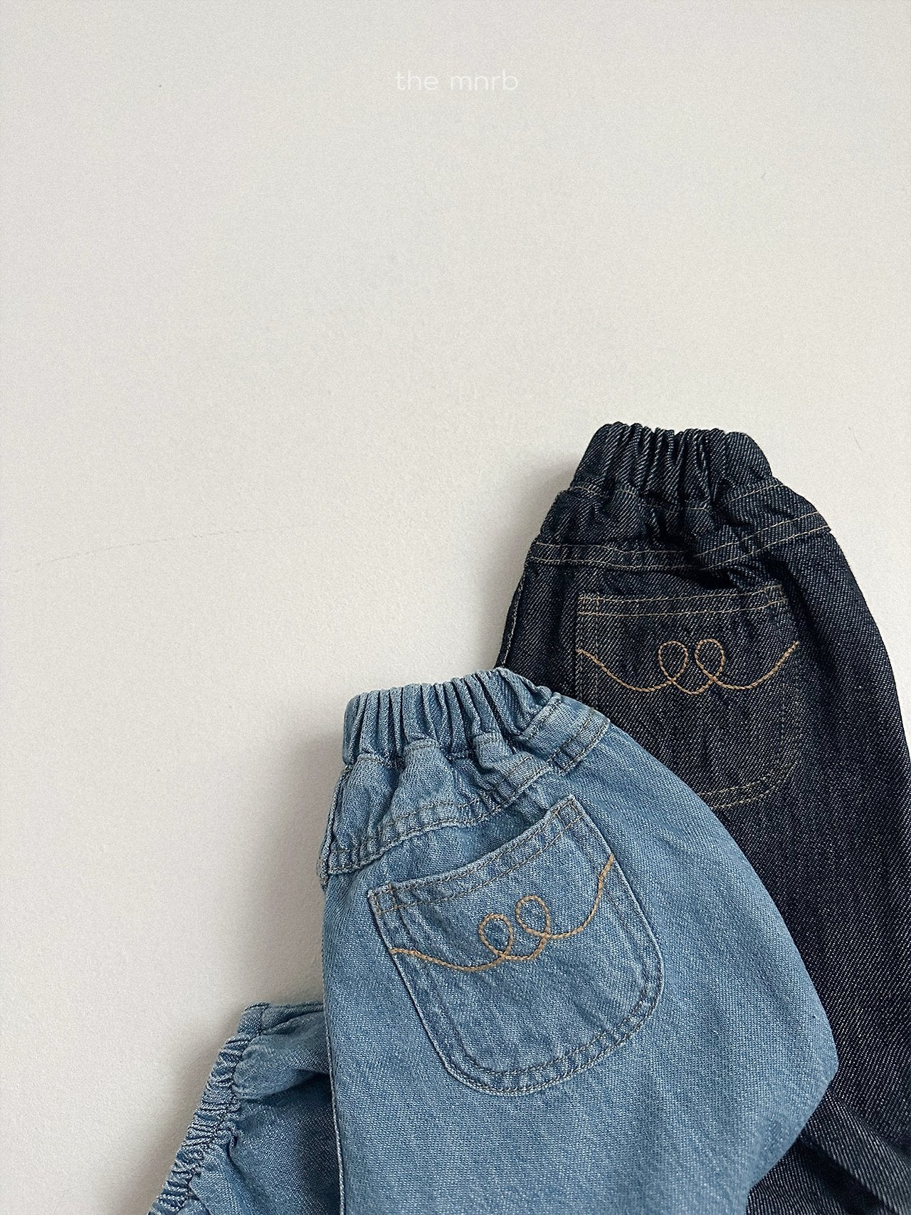 ［minirobe］Stitch Denim Jogger Pants