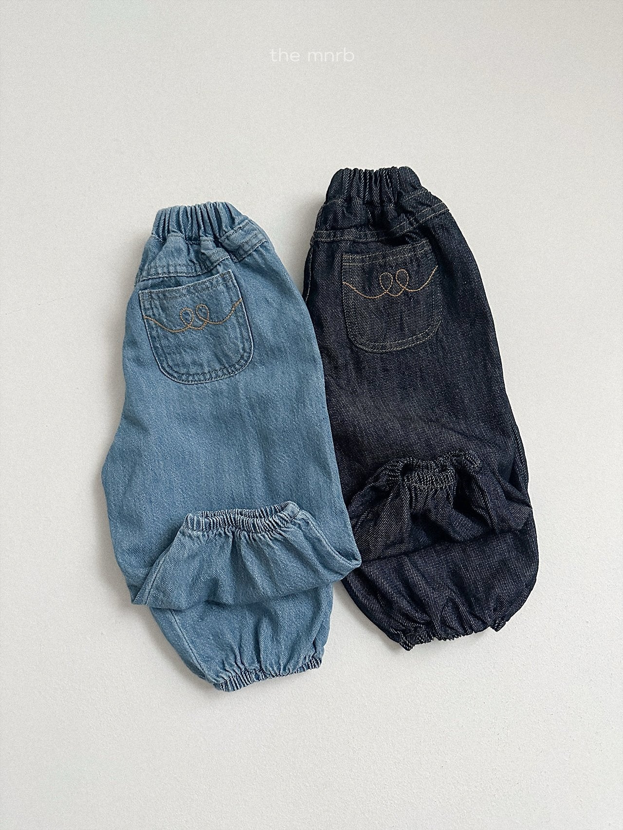 ［minirobe］Stitch Denim Jogger Pants