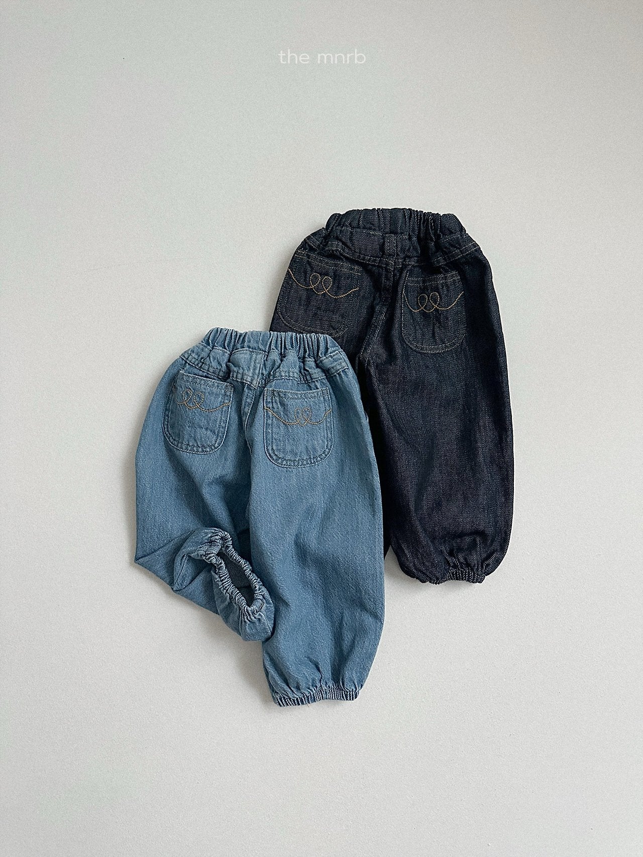 ［minirobe］Stitch Denim Jogger Pants