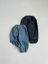 ［minirobe］Stitch Denim Jogger Pants