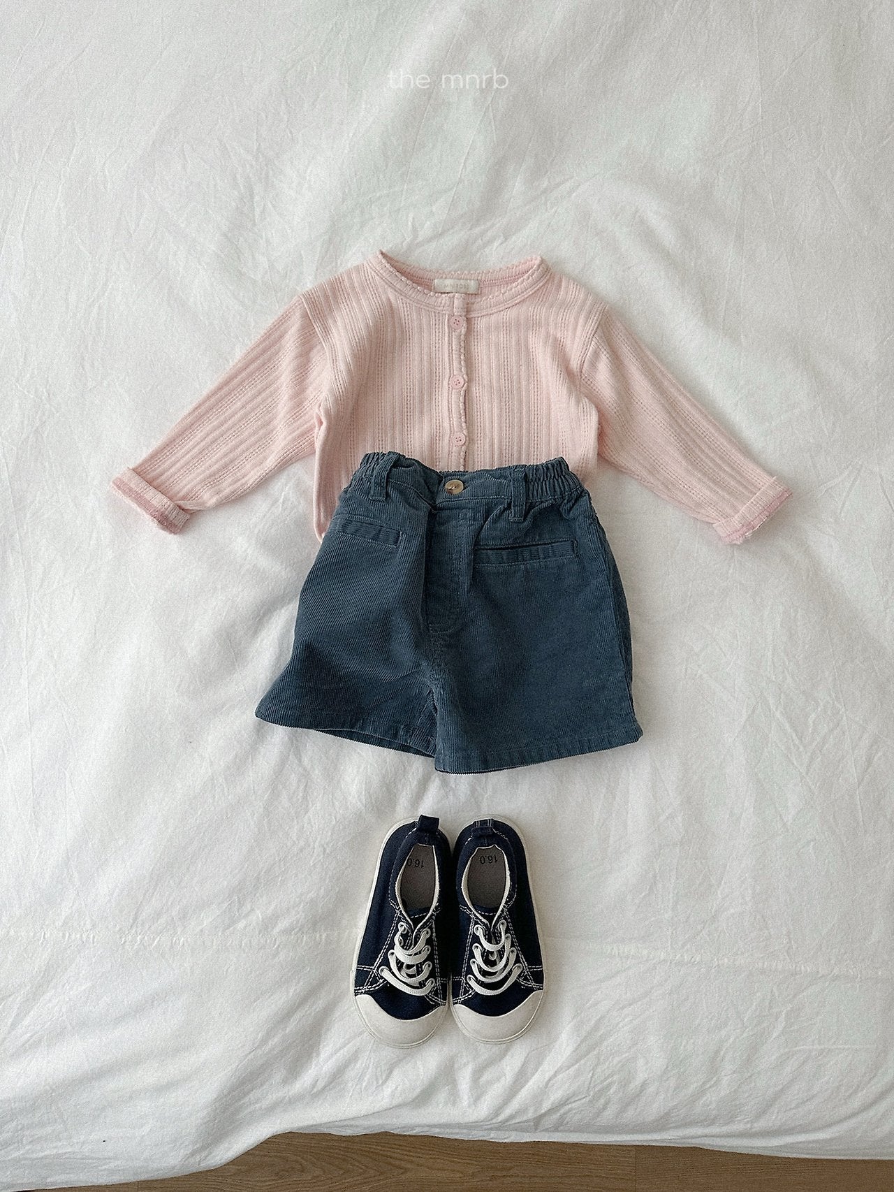 ［minirobe］Eyelet Cardigan