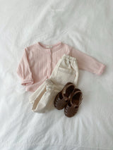 ［minirobe］Eyelet Cardigan