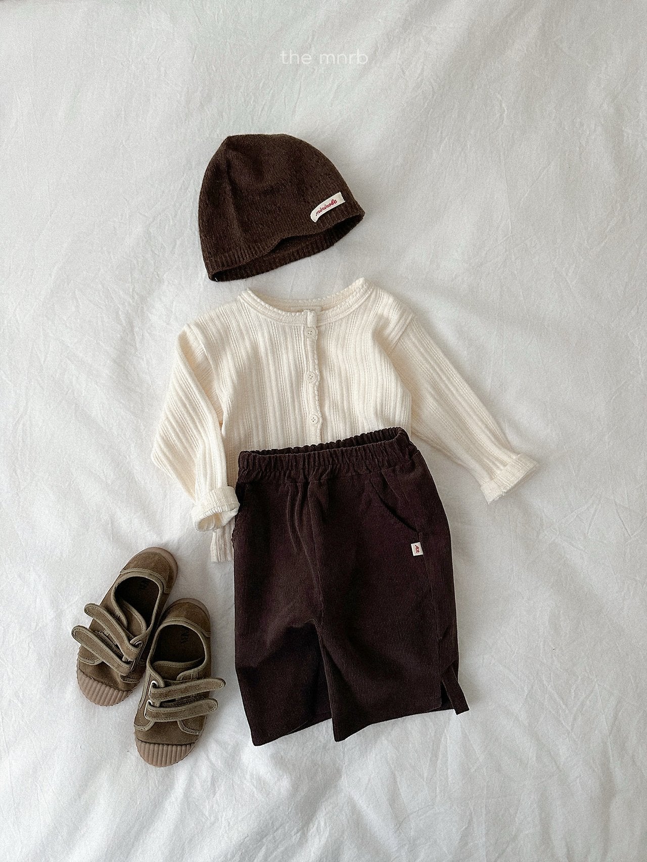 ［minirobe］Eyelet Cardigan