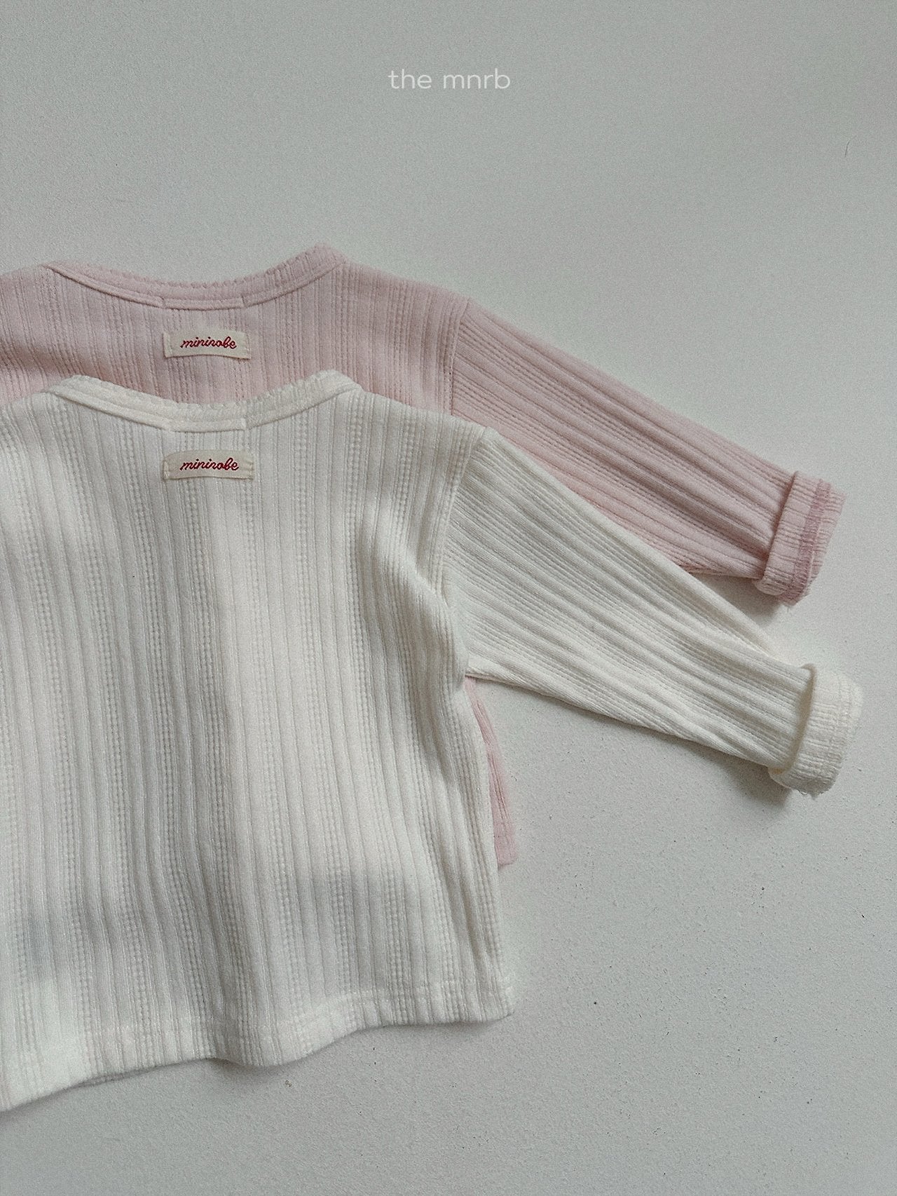 ［minirobe］Eyelet Cardigan