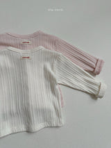 ［minirobe］Eyelet Cardigan