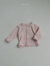［minirobe］Eyelet Cardigan