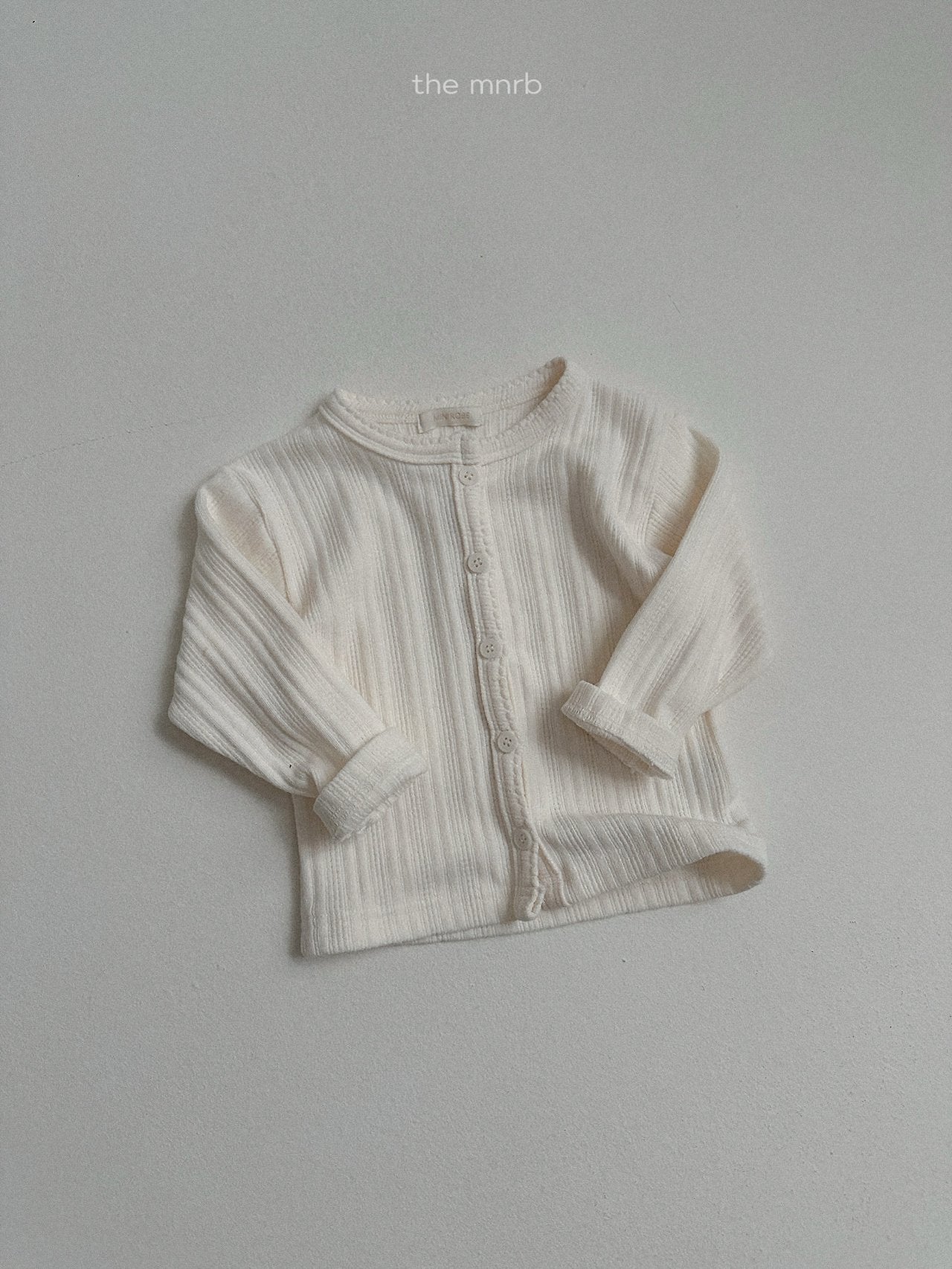 ［minirobe］Eyelet Cardigan