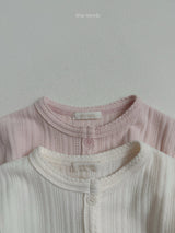 ［minirobe］Eyelet Cardigan