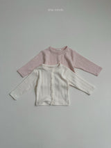 ［minirobe］Eyelet Cardigan