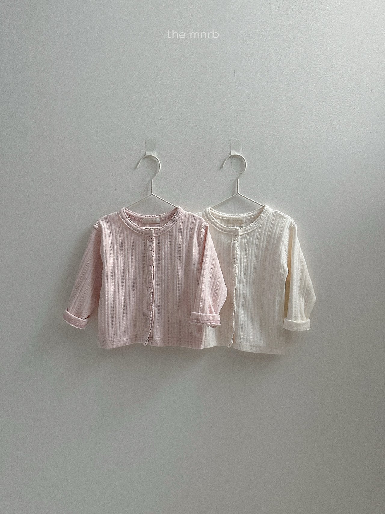 ［minirobe］Eyelet Cardigan
