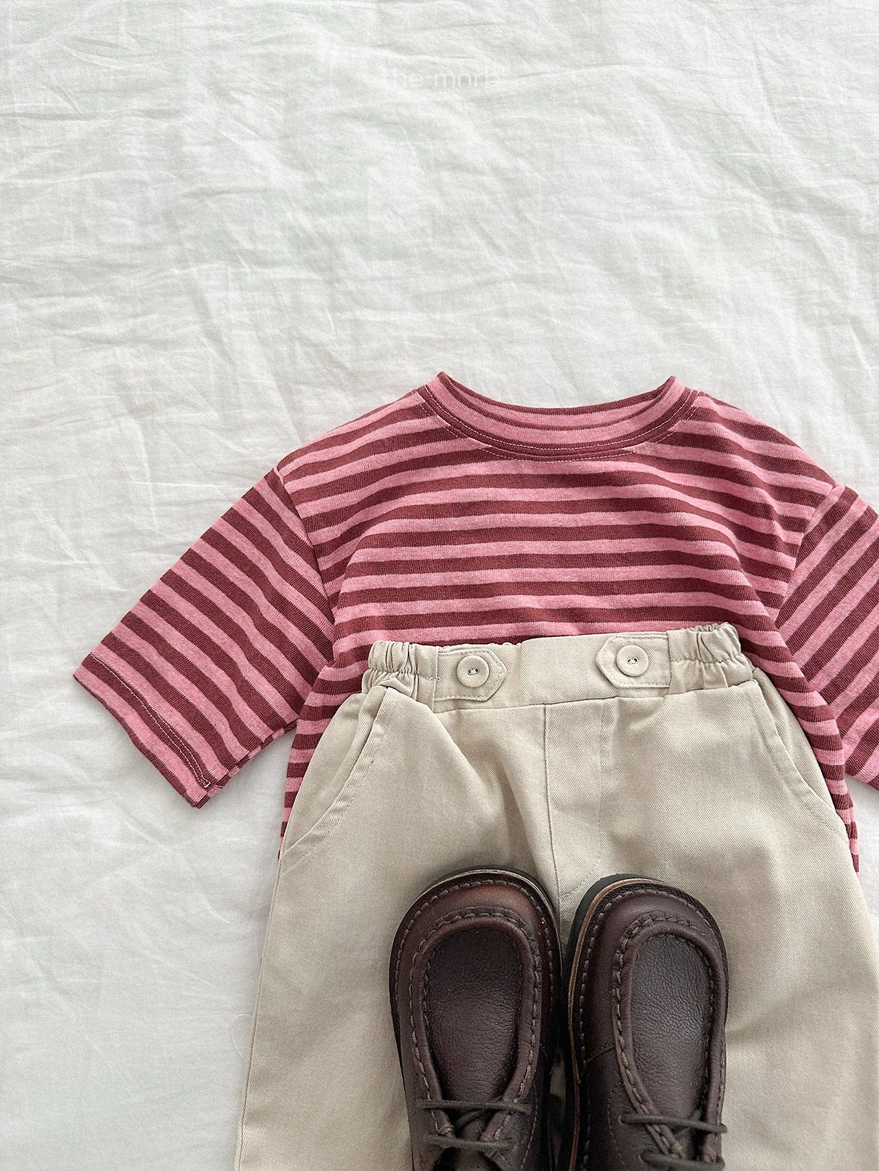 ［minirobe］Cozy Stripe 7/4 Tee