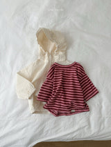 ［minirobe］Cozy Stripe 7/4 Tee