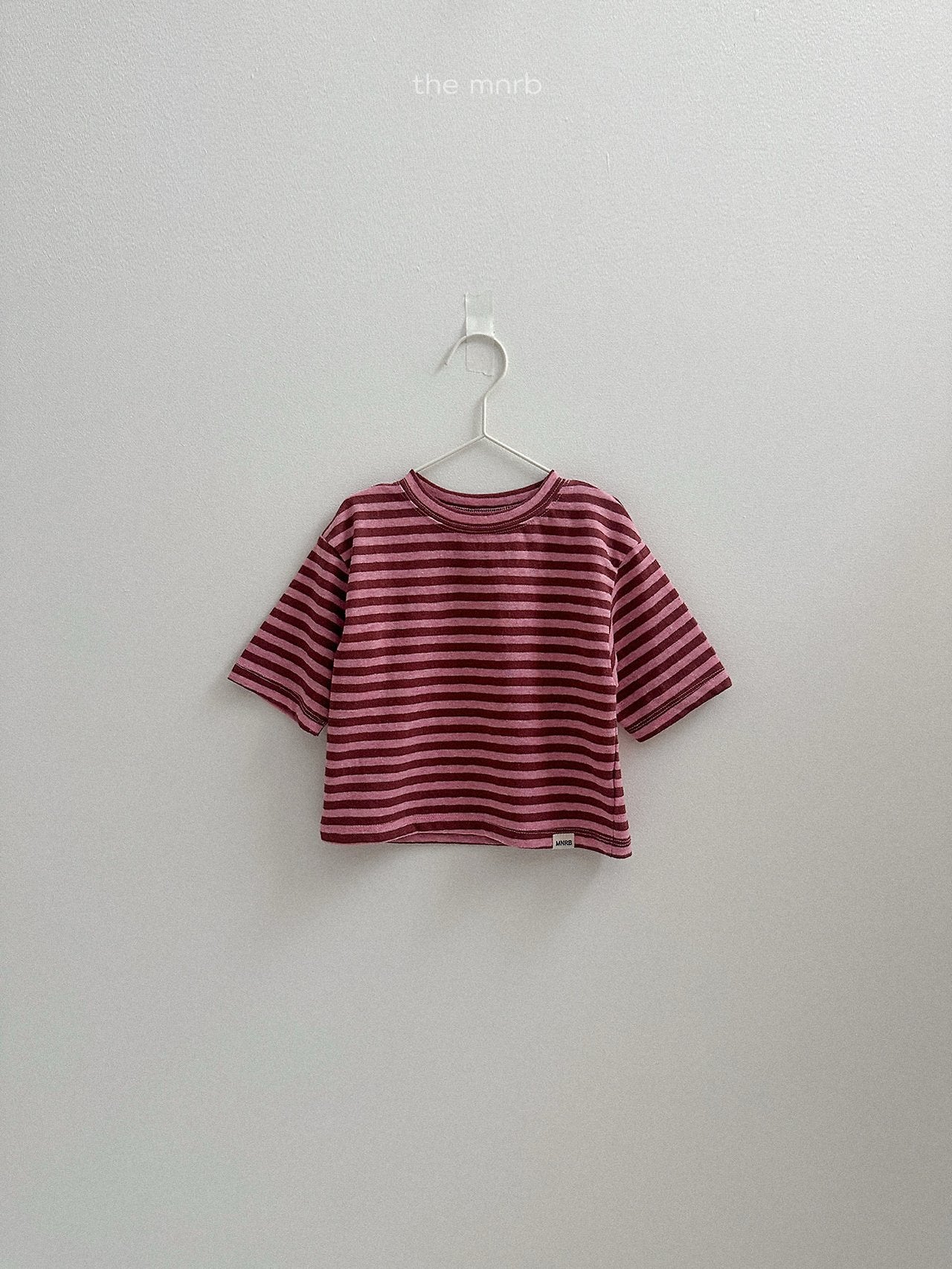 ［minirobe］Cozy Stripe 7/4 Tee