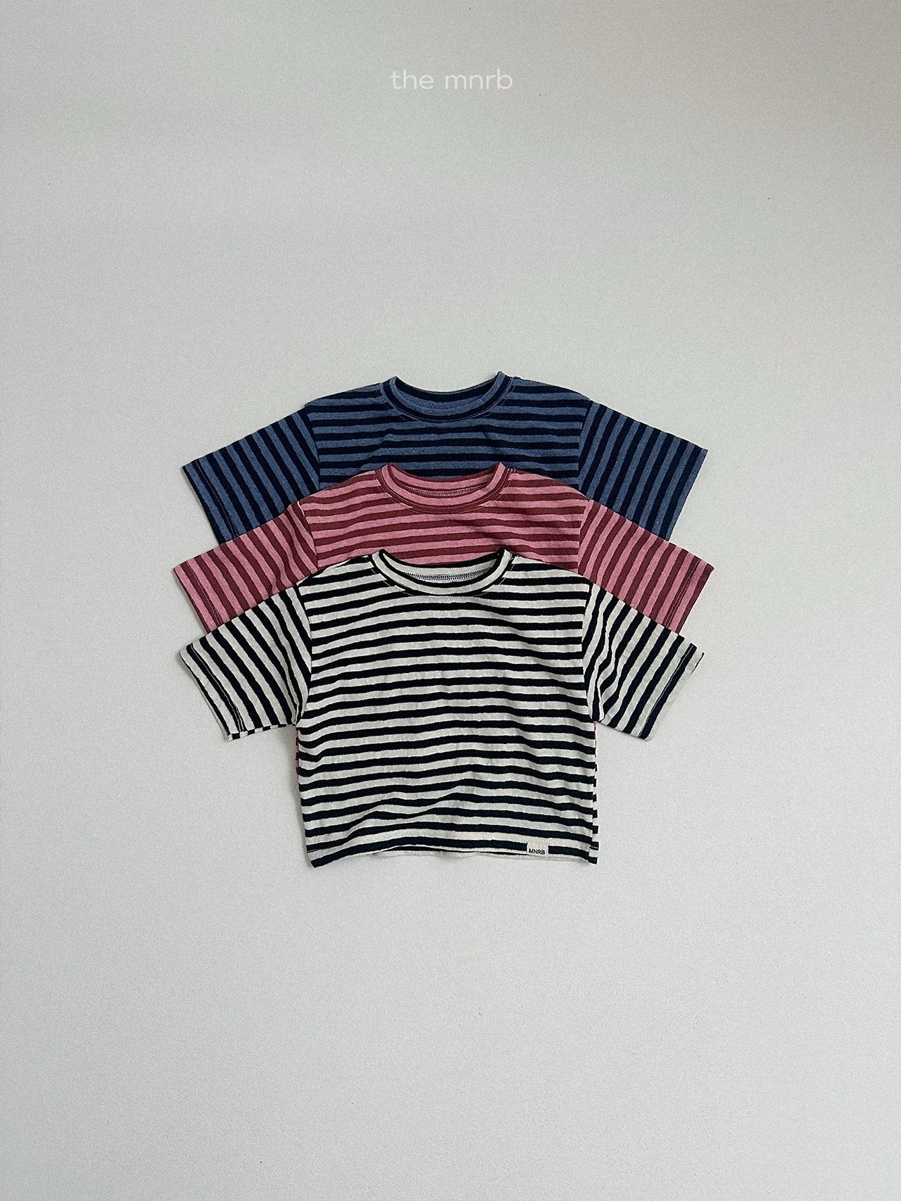［minirobe］Cozy Stripe 7/4 Tee