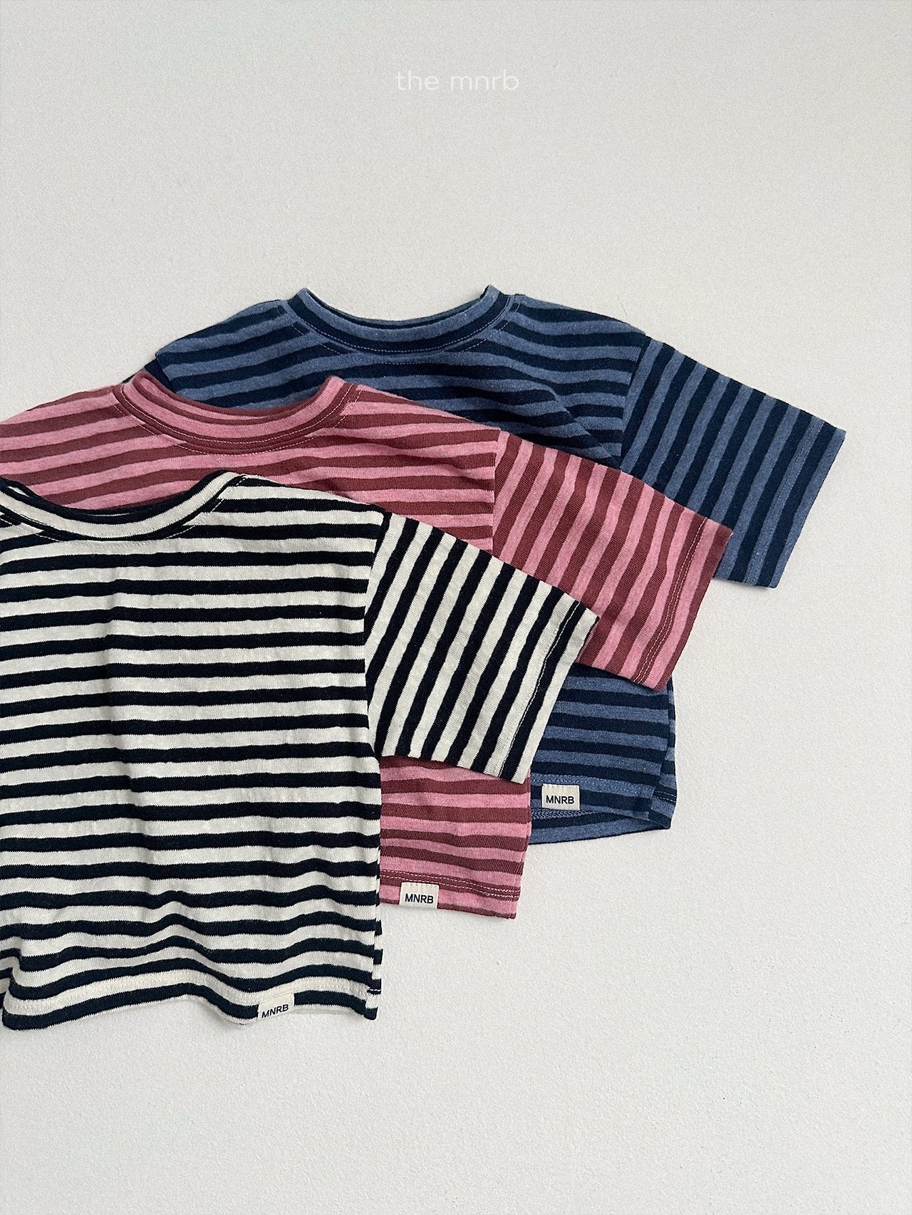 ［minirobe］Cozy Stripe 7/4 Tee