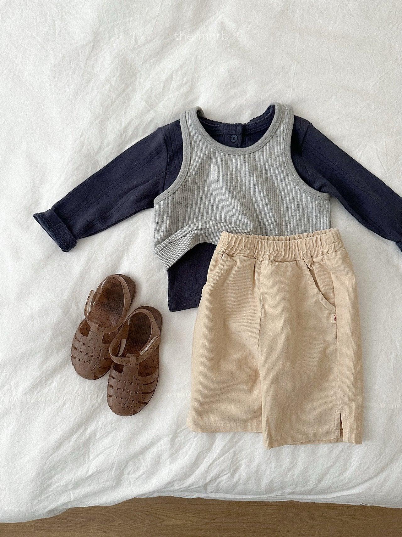 ［minirobe］Corduroy Capri Pants