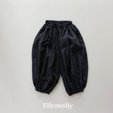 ［ELLY MOLLY］Autumn grid balloon pants