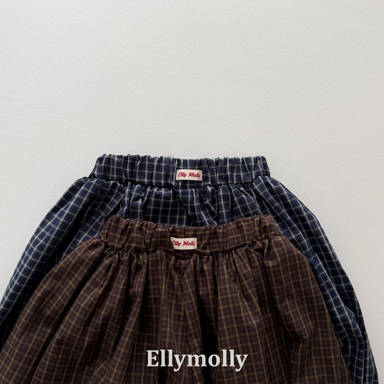 ［ELLY MOLLY］Autumn grid balloon pants
