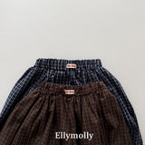 ［ELLY MOLLY］Autumn grid balloon pants