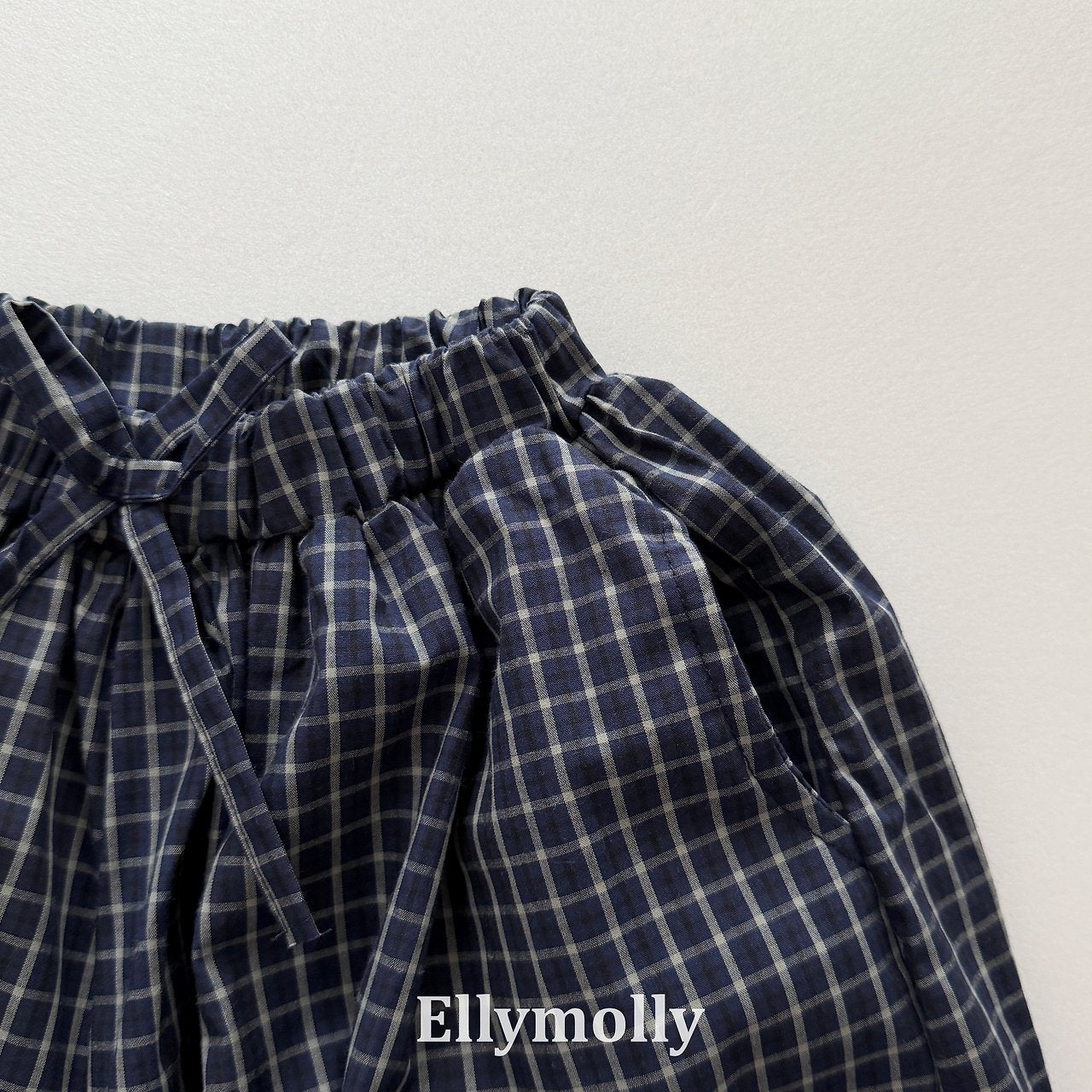 ［ELLY MOLLY］Autumn grid balloon pants