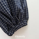 ［ELLY MOLLY］Autumn grid balloon pants