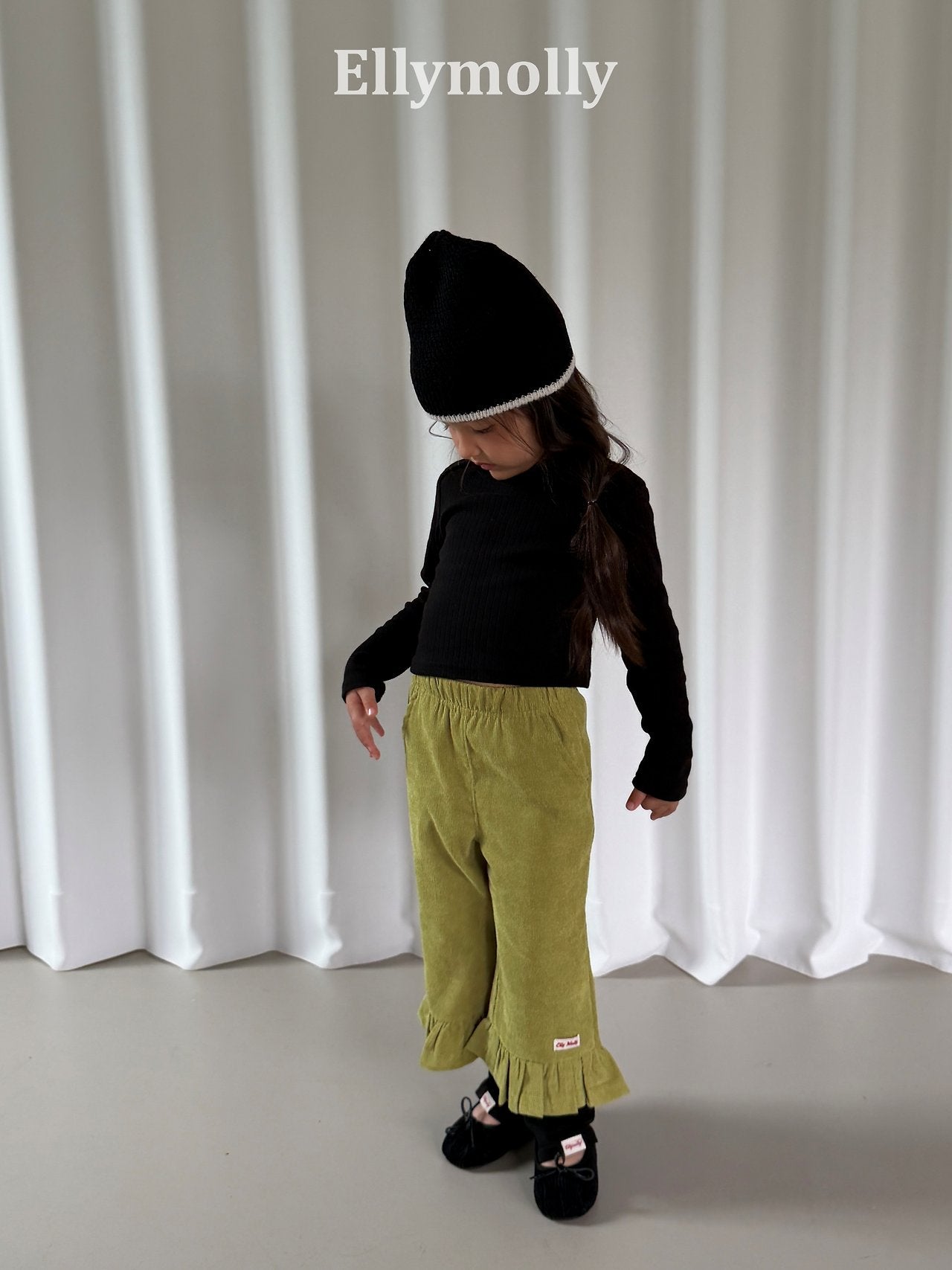 ［ELLY MOLLY］Frill warm pants