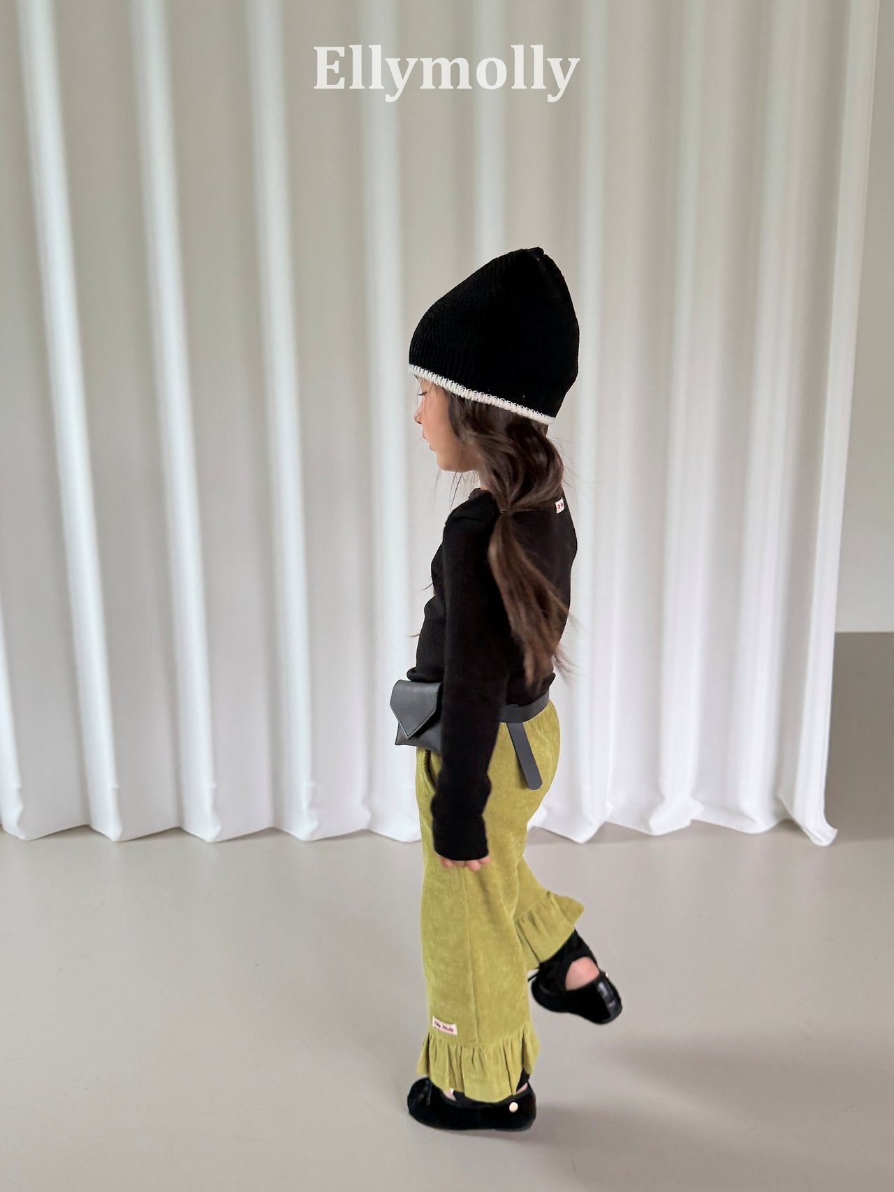 ［ELLY MOLLY］Frill warm pants
