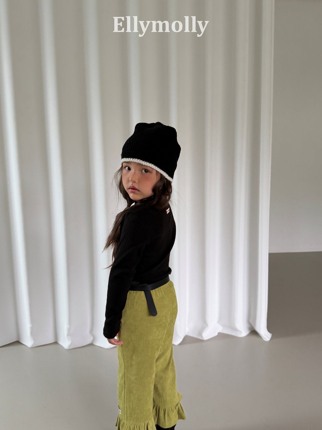 ［ELLY MOLLY］Frill warm pants