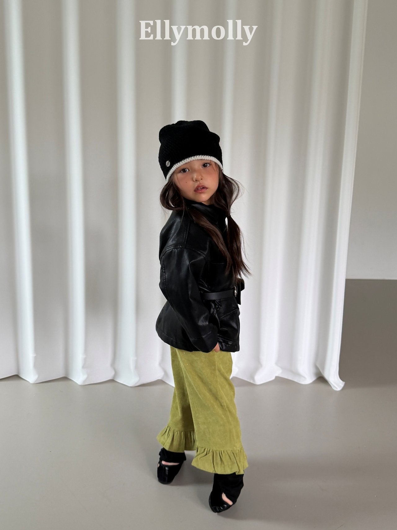 ［ELLY MOLLY］Frill warm pants