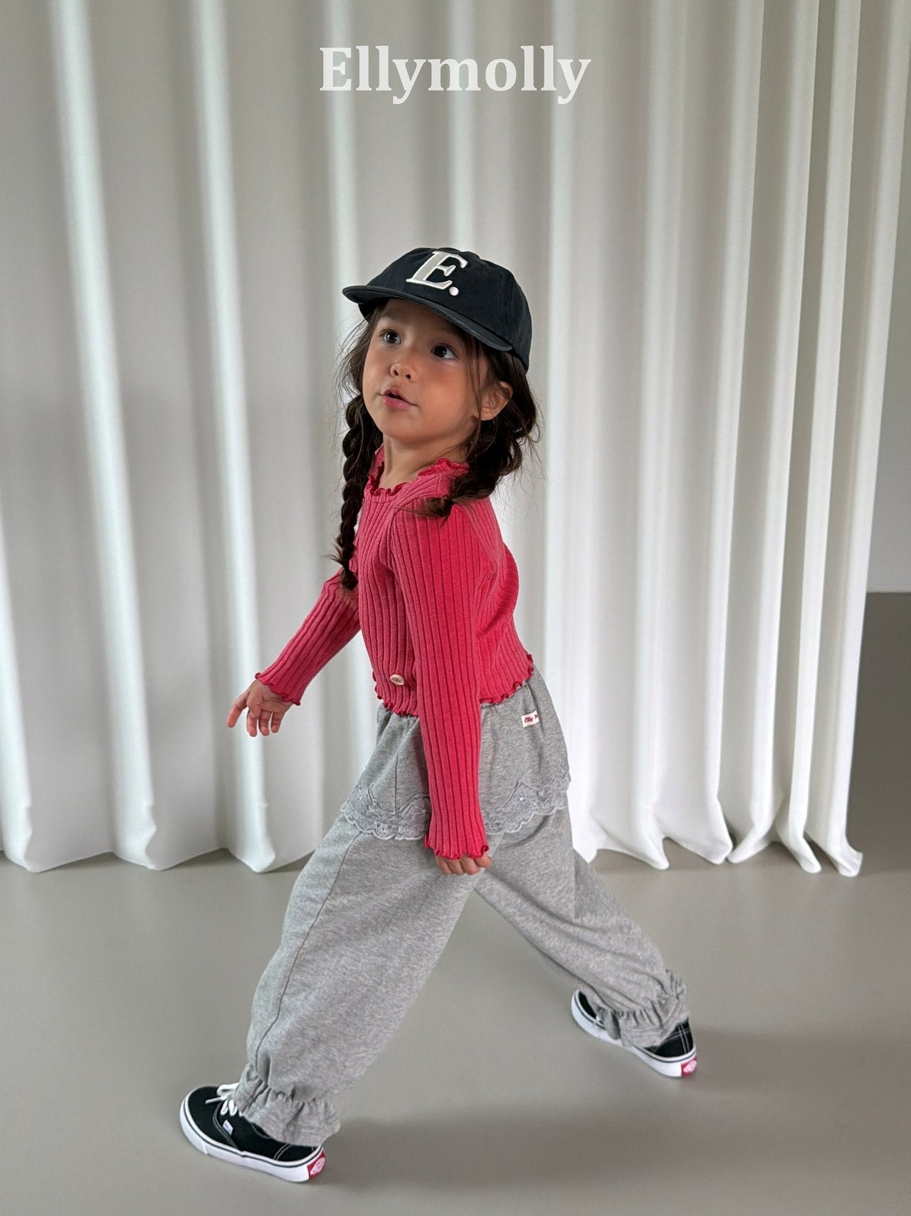 ［ELLY MOLLY］Cottage lace jogger pants