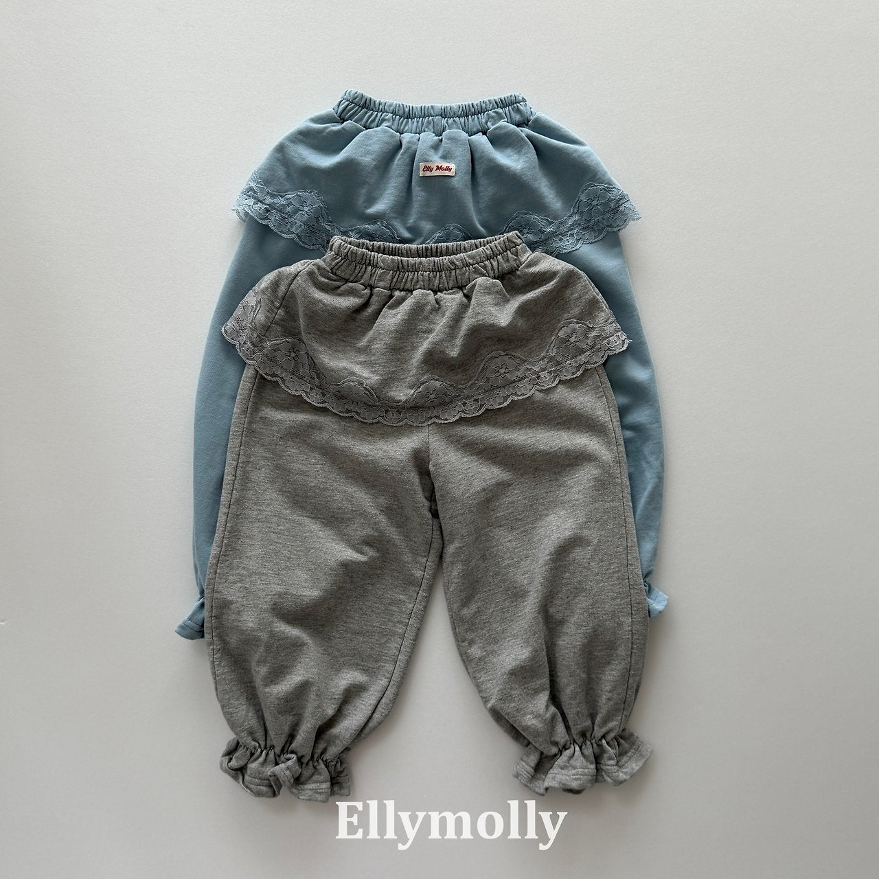 ［ELLY MOLLY］Cottage lace jogger pants