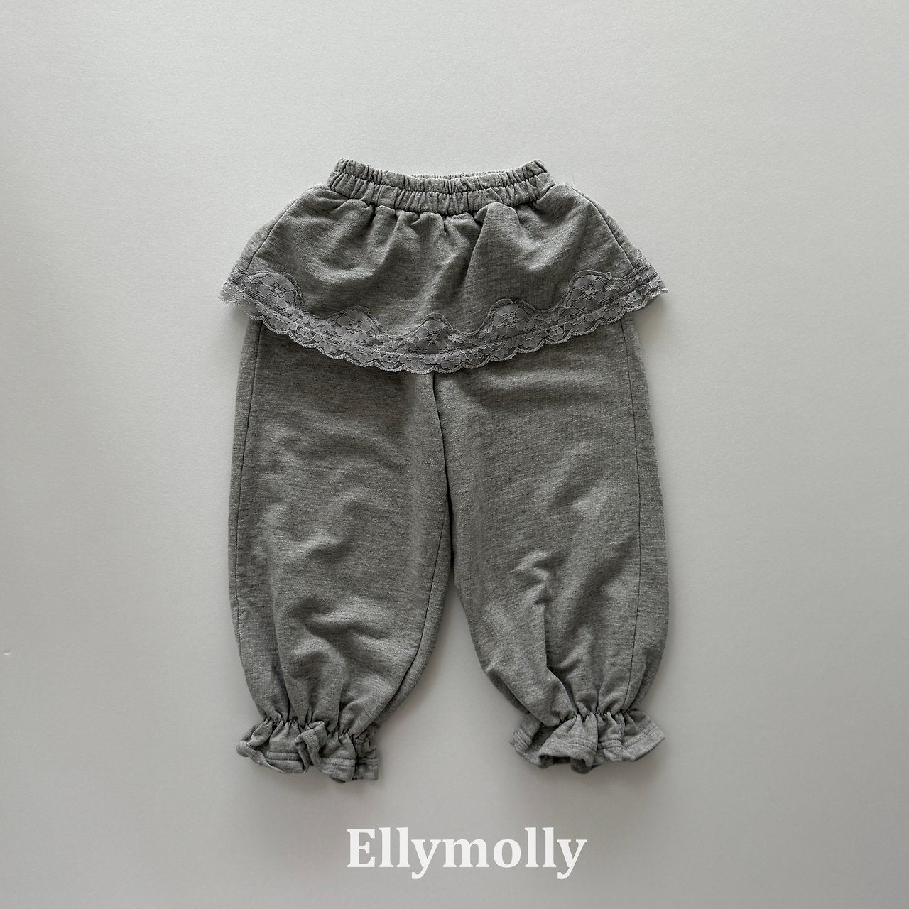 ［ELLY MOLLY］Cottage lace jogger pants