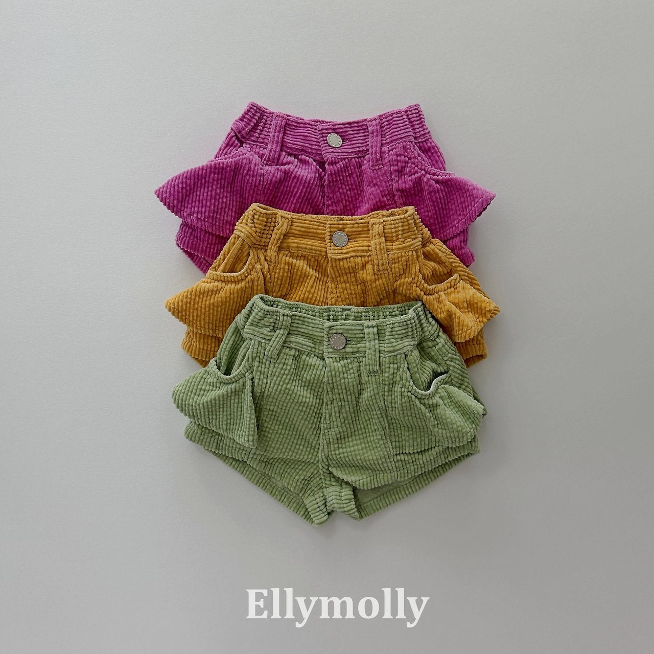 ［ELLY MOLLY］Vivi frill corduroy pants