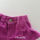 ［ELLY MOLLY］Vivi frill corduroy pants