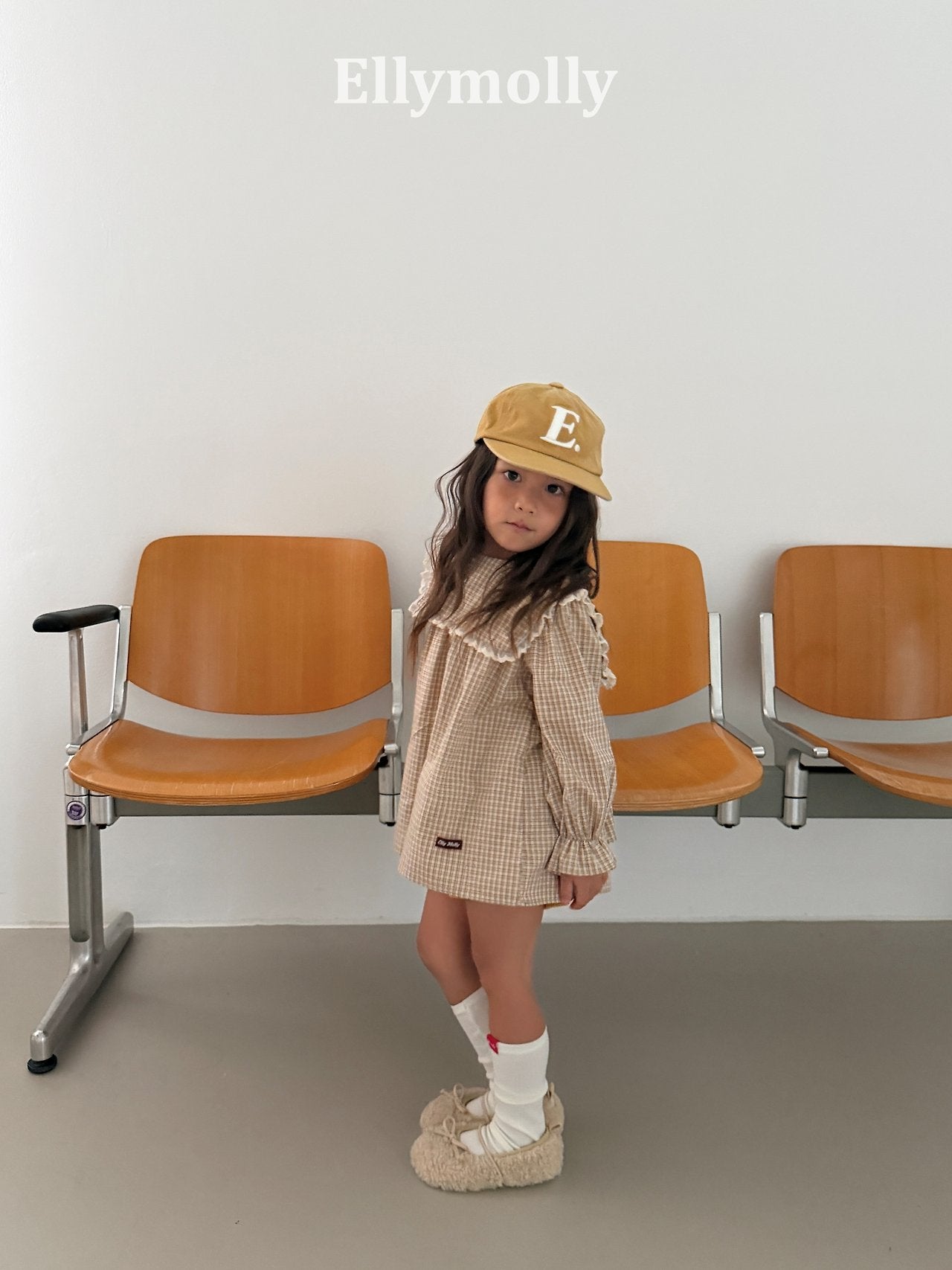 ［ELLY MOLLY］Mask check blouse