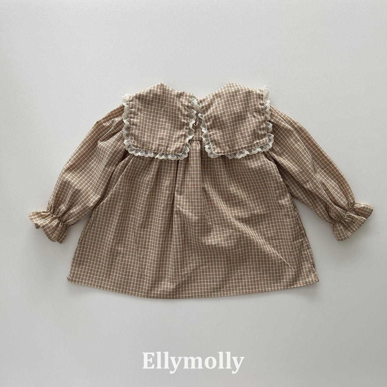 ［ELLY MOLLY］Mask check blouse